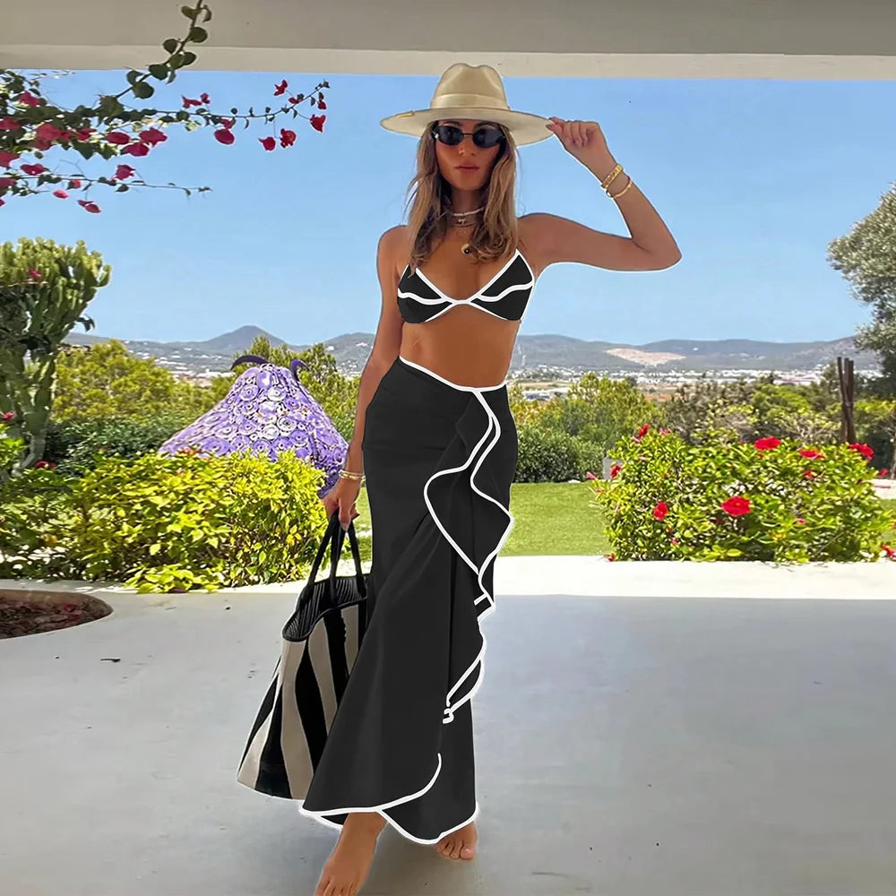 Ruffle Skirt Resort Three Piece