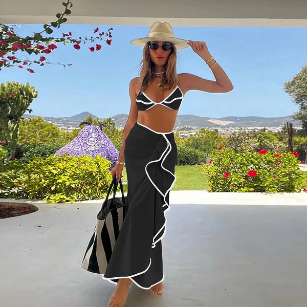 Ruffle Skirt Resort Three Piece