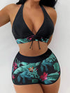 Halter Bikini & Shorts Set