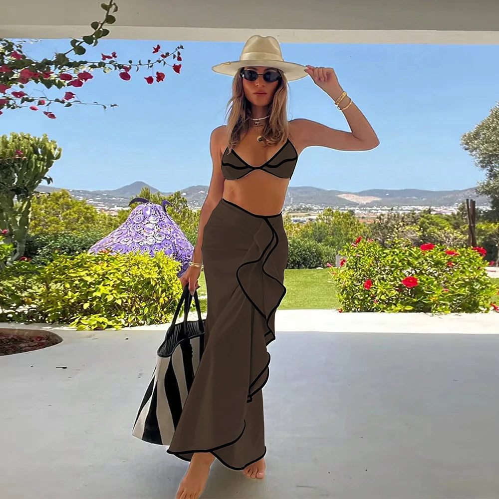 Ruffle Skirt Resort Three Piece