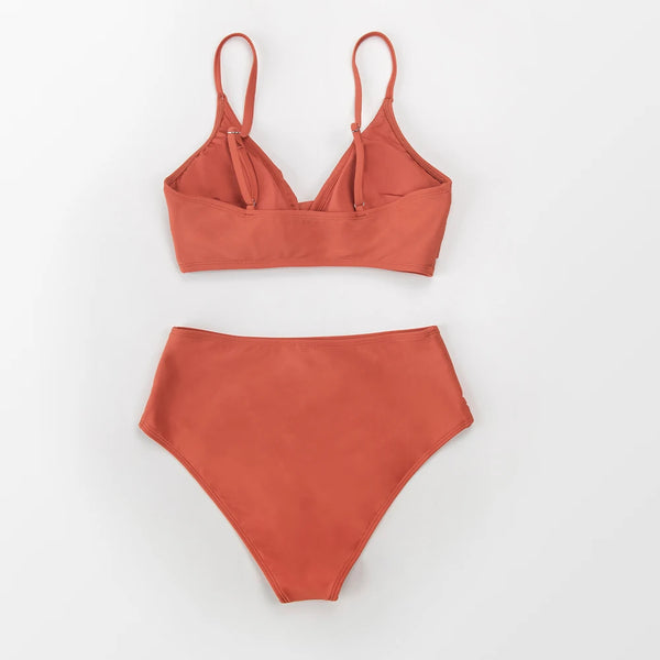 Sexy Twist Tank High-Waist Bikini Set