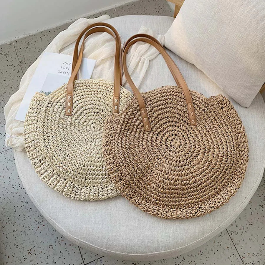 Circle Straw Handbag