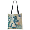 Marine Animal Print Tote Bag