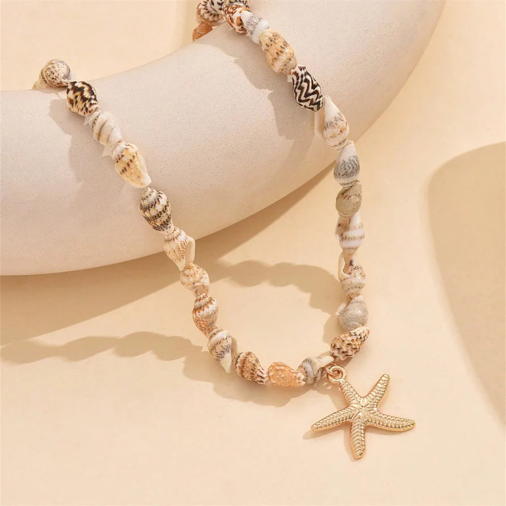 Seashell Starfish Pendant