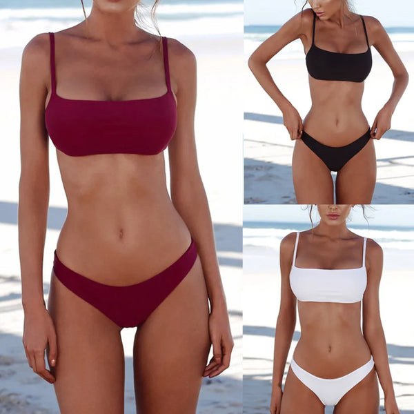 Casual Two Piece Bikini Set