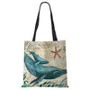 Marine Animal Print Tote Bag