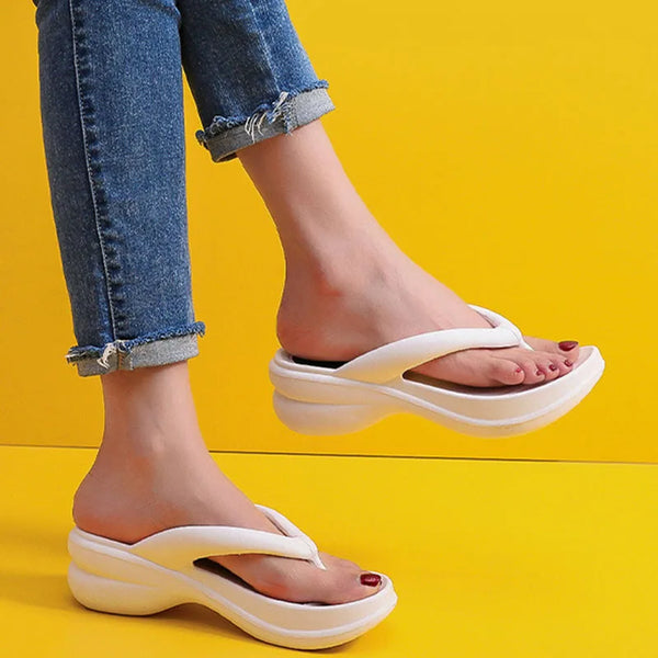 Thick Sole Wedges Flip Flops