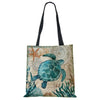Marine Animal Print Tote Bag