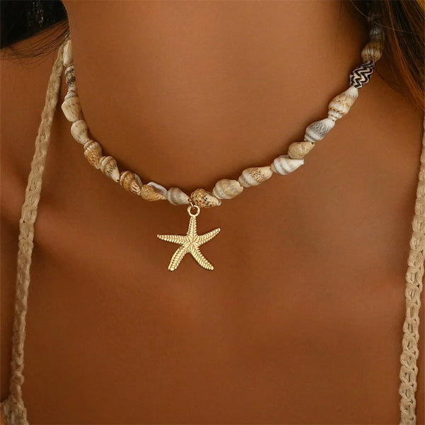 Seashell Starfish Pendant